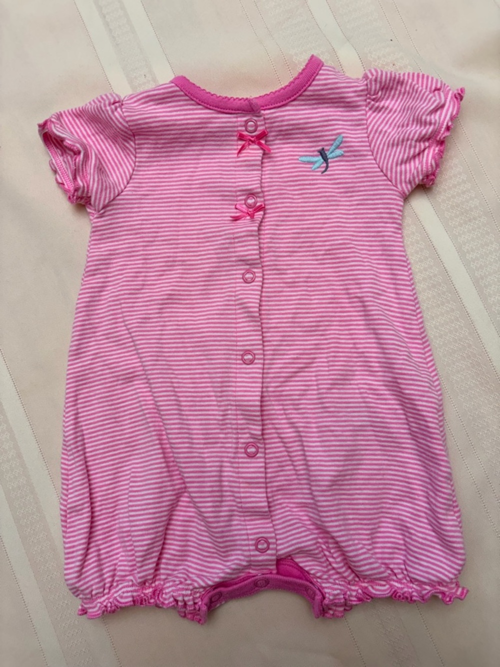 Carter's Pink and Blue Striped Baby One-Piece Bodysuits - Set of 3 - Picture 2 of 4